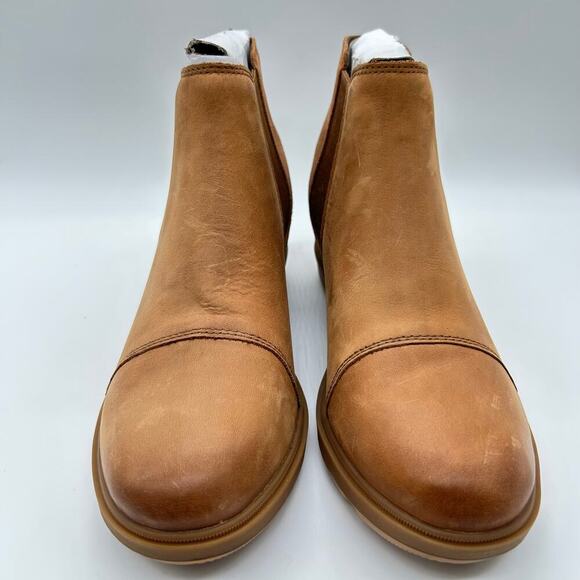 Sorel Boots Womens 10.5 Tan‎ Evie Lug Sole Wedge Ankle Pull on Bootie NEW - Picture 4 of 11